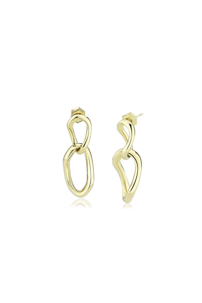 Infini Curb Link Earrings - Gold