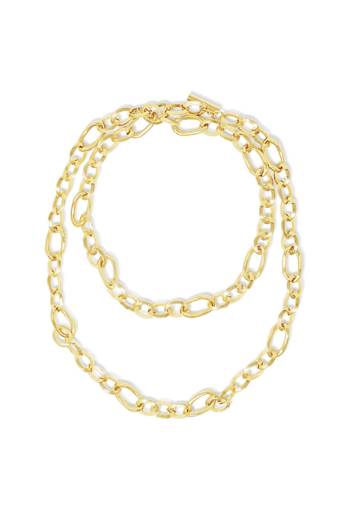 Infini Curb Link Toggle Necklace - Gold